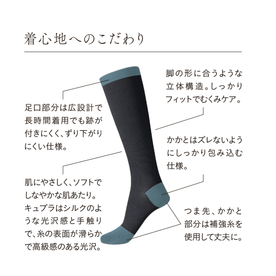 ◇【10%OFF｜受注販売】接触冷感ハイソックス 3足セット